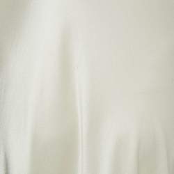 Pre Owned Roksanda Cream Satin Silk Cold-Shoulder Long Dress M