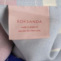 Roksanda Blue Graphic Printed Silk-Crepe Blouse M
