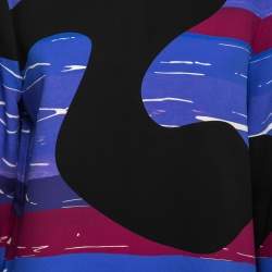 Roksanda Blue Graphic Printed Silk-Crepe Blouse M
