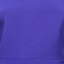 Pre Owned Roksanda Blue Crepe Bell-Sleeve Margot Midi Dress M