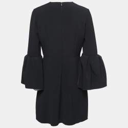 Pre Owned Roksanda Black Crepe Bell Sleeve Short Dress L