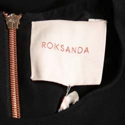 Roksanda Black Silk Flower Patched Maxi Dress L