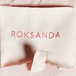 Roksanda Pink & Purple Striped Paneled Crepe Maxi Dress L