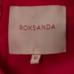 Roksanda Coral Red Stretch Crepe Midi Dress M