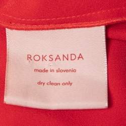Roksanda Coral Red Stretch Crepe Midi Dress M