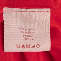 Roksanda Coral Red Stretch Crepe Midi Dress M