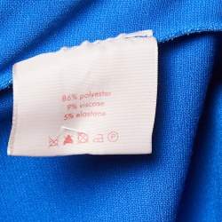 Roksanda Blue Knit Full Sleeve Ruffle Detail Top S