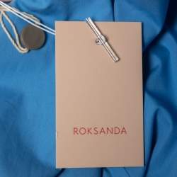 Roksanda Blue Cotton & Silk Sleeveless Flared Midi Dress S
