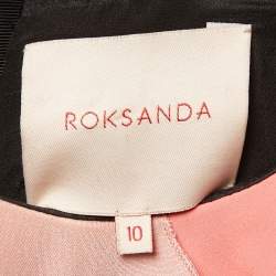 مملوكة مسبقًا فستان روكساندا صوف أسود مخلوط بحواف متباينة مقاس متوسط - ميديوم