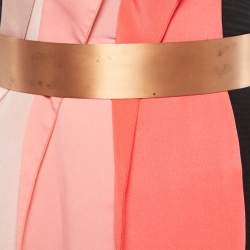 مملوكة مسبقًا فستان روكساندا صوف أسود مخلوط بحواف متباينة مقاس متوسط - ميديوم