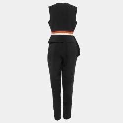 Roksanda Black Crepe Draped Kenzey Jumpsuit M