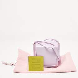 Pre Owned حقيبة روكساندا أرجوانية فاتحة جلدية صندوق كتف