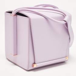 Pre Owned حقيبة روكساندا أرجوانية فاتحة جلدية صندوق كتف