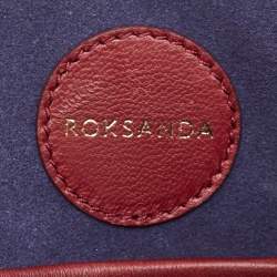 Roksanda Burgundy/Multicolor Leather Eartha Fringe Pouch