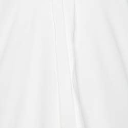 Roland Mouret White Crepe Sleeveless V Neck Top S