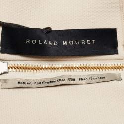 Pre Owned Roland Mouret Cream Stretch Crepe Kutim Dress M