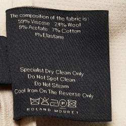 Pre Owned Roland Mouret Cream Stretch Crepe Kutim Dress M