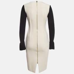 Pre Owned Roland Mouret Cream Stretch Crepe Kutim Dress M