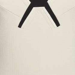 Pre Owned Roland Mouret Cream Stretch Crepe Kutim Dress M