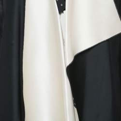 Pre Owned Roland Mouret Black/Blush Pink Double-Faced Satin Open Front Studham Coat M