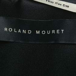 Pre Owned Roland Mouret Black/Blush Pink Double-Faced Satin Open Front Studham Coat M