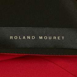 Roland Mouret Red Stretch Viscose Flared Lubelia Gown M
