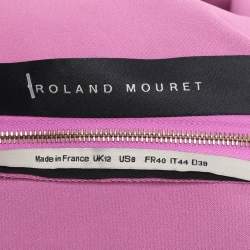 Pre Owned Roland Mouret Violet Stretch Crepe One Shoulder Long Dress M