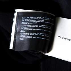 Pre Owned Roland Mouret Black Cotton Daisy Applique Detail Off Shoulder Camley Dress L