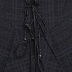 Roland Mouret Black Puckered Check Wool Blend Hanover Jacket L