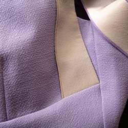 Pre Owned Roland Mouret Lavender Wool Crepe One Shoulder Aglais Dress M