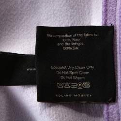 Roland Mouret Lavender Wool Crepe One Shoulder Aglais Dress L