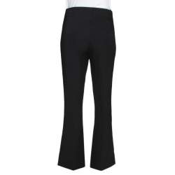 Pre Owned Roland Mouret Black Crepe Goswell Flared Trousers M