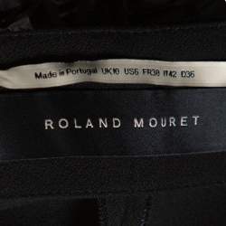 Pre Owned Roland Mouret Black Crepe Goswell Flared Trousers M
