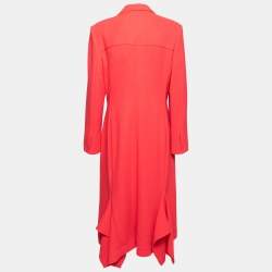 Roland Mouret Red Wool Hollywell Coat L