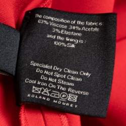 Roland Mouret Red Crepe Cutout Detail Veraha Gown M