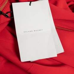 Roland Mouret Red Crepe Cutout Detail Veraha Gown M