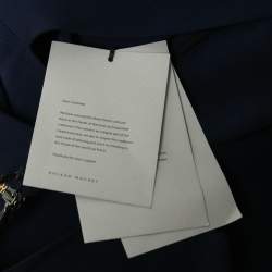 Pre Owned Roland Mouret Navy Blue Crepe Asymmetric Bitzer Midi Dress XL