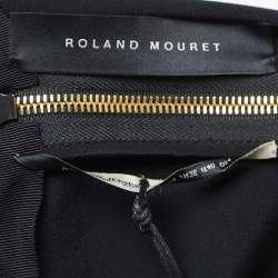 Pre Owned Roland Mouret Black Crepe Aries Mermaid Style Maxi Skirt S