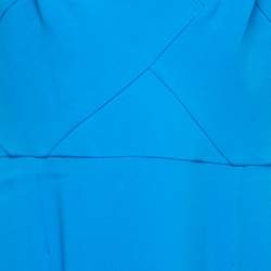 Pre Owned Roland Mouret Blue Crepe Salters Gown XL