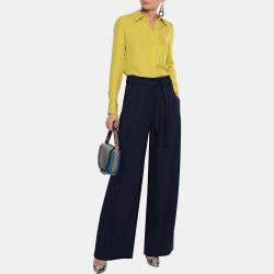 Pre Owned Roland Mouret Viscose Wide Leg Pants 12