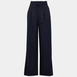 Pre Owned Roland Mouret Viscose Wide Leg Pants 12
