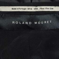 Roland Mouret Black Crepe Open Front Jacket M