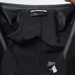 Roland Mouret Black Crepe Open Front Jacket M