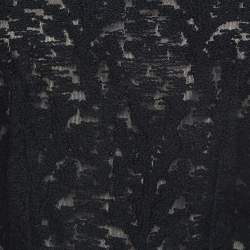 Pre Owned Roland Mouret Black Woodgrain Jacquard Mini Dress M