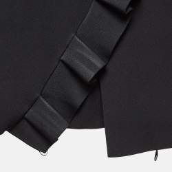 Pre Owned Roland Mouret  Black Knit Ruffled Pencil Skirt S