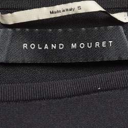 Pre Owned Roland Mouret  Black Knit Ruffled Pencil Skirt S