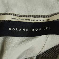 Roland Mouret Green Textured Silk Maxi Dress M