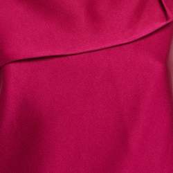 Roland Mouret Purple Crepe Asymmetrical Hem One Shoulder Top M