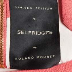 Roland Mouret X Selfridges Pink Wool Crepe Midi Dress M
