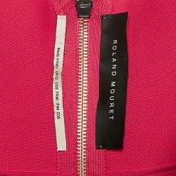Roland Mouret Pink Jersey Off-Shoulder Bodycon Dress M